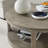 Round Wooden Coffee Table with Wheels