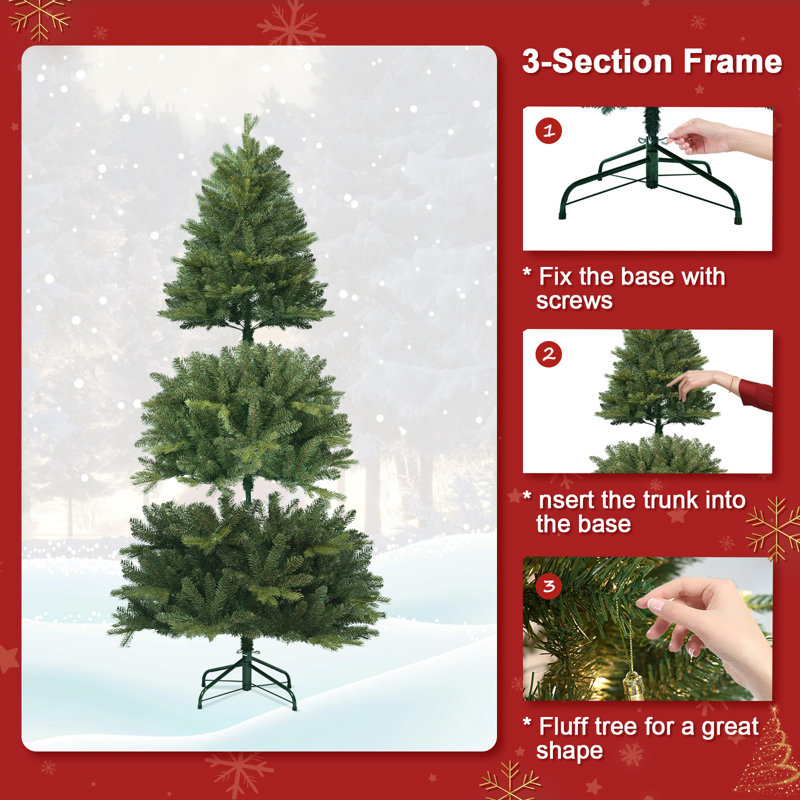 Sapin de Noël artificiel pré-éclairé, 7.5'