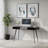 Mid Century Modern Desk with USB Ports and Power Outlet, Noir Black-756308296