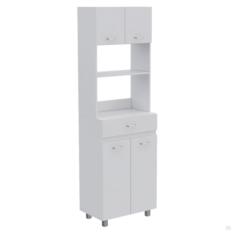 Garde-manger à 2 tablettes et 1 tiroir, Blanc