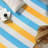 Andalyn Striped Yellow/Blue/White Reversible Indoor/Outdoor Area Rug-2120941627