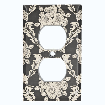 Patterned 1 - Gang Duplex Outlet Standard Wall Plate