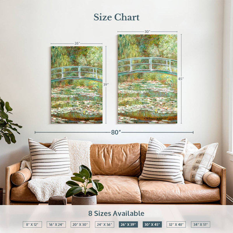 Waterlily Pond Green Harmony, 39" H x 26" W