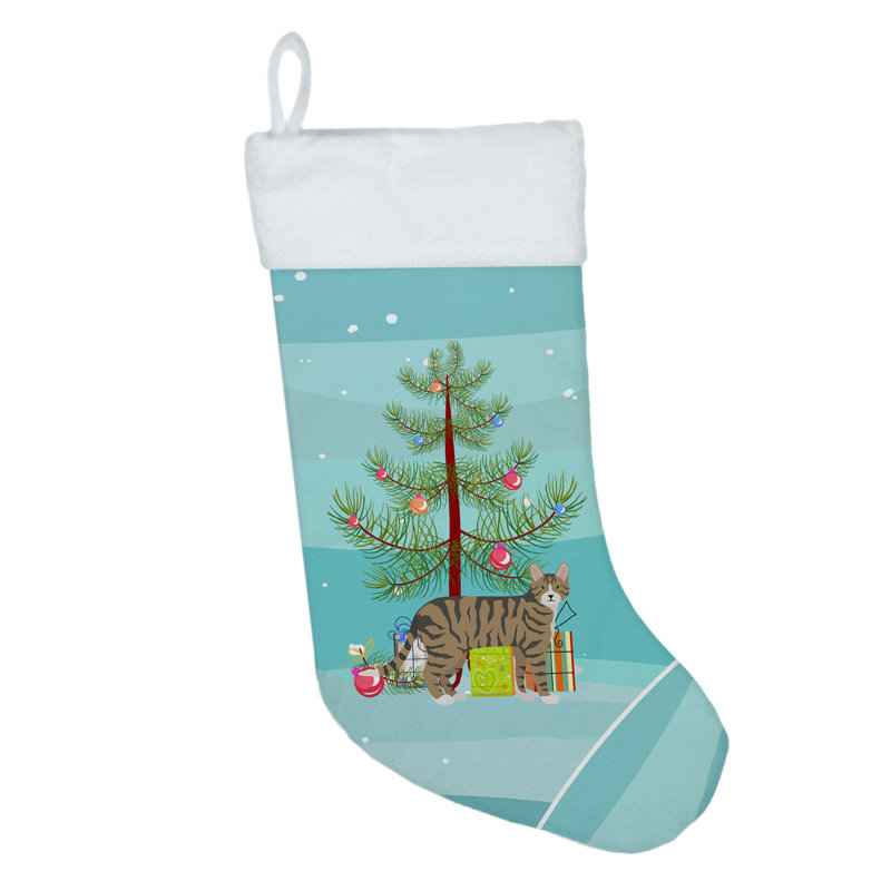 Christmas Stocking, Brown/Blue