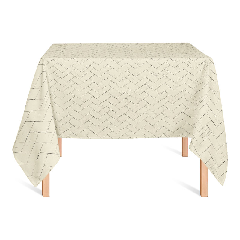 Nappe tissée texturée grise 2, Crème