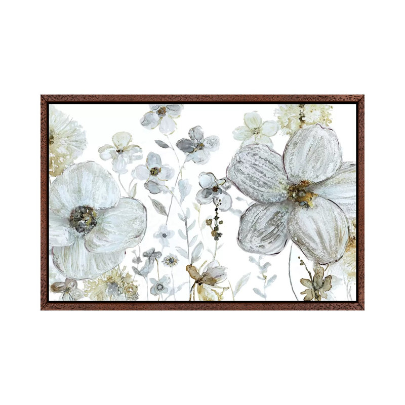 Garden Glitter III by Domonique Brown - Painting on Canvas, Classic Brown Wood Framed, 101.6 cm H x 66.04 cm W