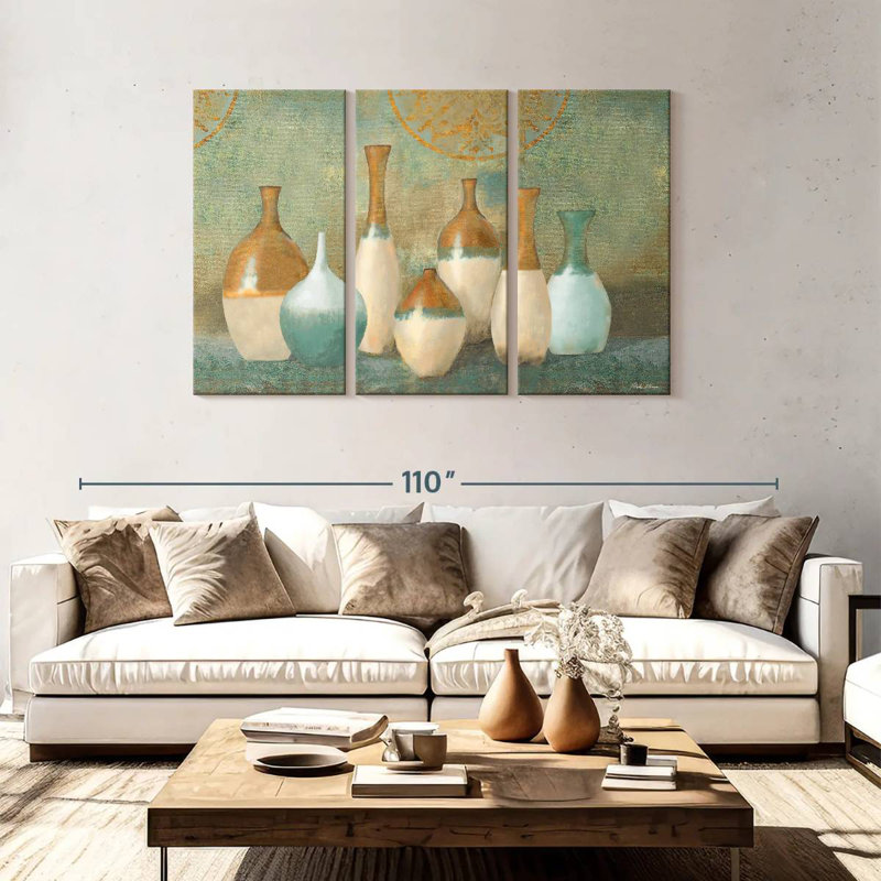 Senne Ivory Vessels, 48" H x 74" W
