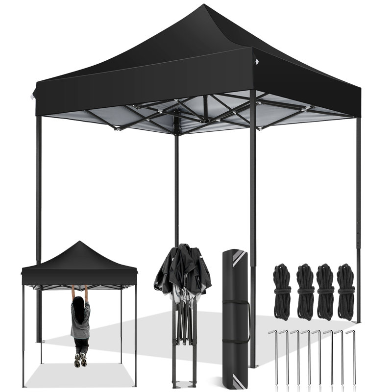 6.6X 6.6Ft Heavy Duty Canopy Tent,Pop up Commercial Tent, Black