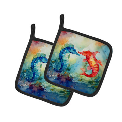Caroline's Treasures Nautical Collection Polyester Potholder Set