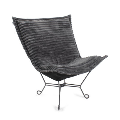 Fauteuil gonflable Shar Pei gris anthracite