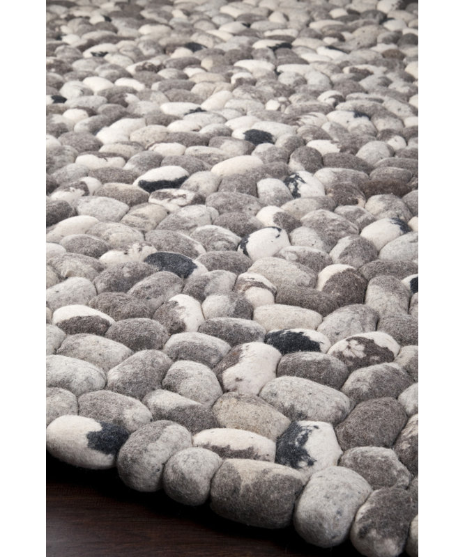 Summit Wool Geometric Area Rug in Gray, Rectangle 5' x 8'