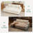 Rundey L Shaped Corduroy Sleeper Upholstered Sectional Sofa Couch-119110880