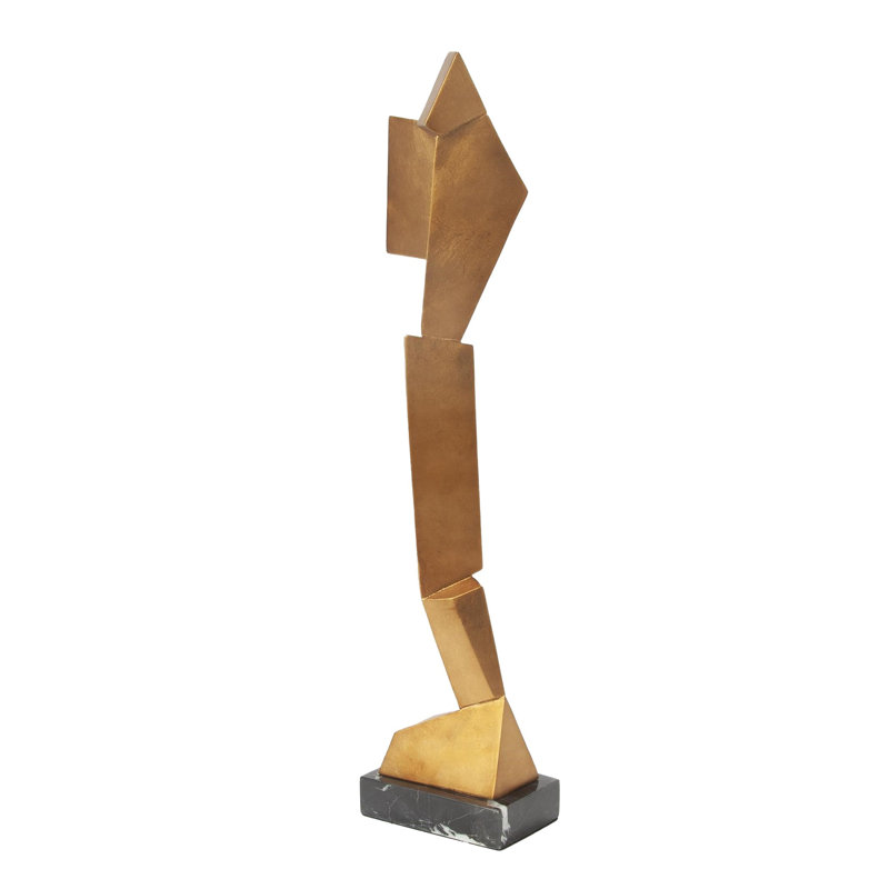 Facet Sculpture-Gold-Lg