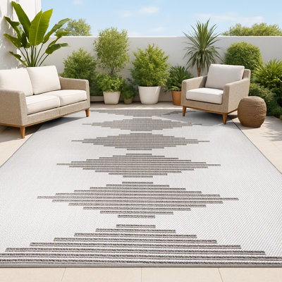 Tapis intérieur / extérieur gris clair / noir Vinales
