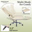 Seaberg Ergonomic PU Leather Office Chair with 3D Kneading Massage, Adjustable Backrest (90°-135°), Folding Armrest, Telescopic Footrest, 360° Swivel & Silent Wheels - Comfort Desk Chair for Work/Gaming/Nap-2130107850