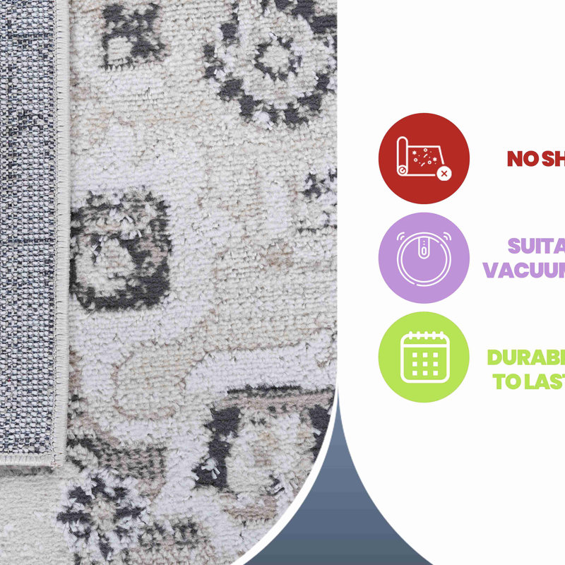 Collection Medallion Doormat Rug, Rectangle 2' x 3'