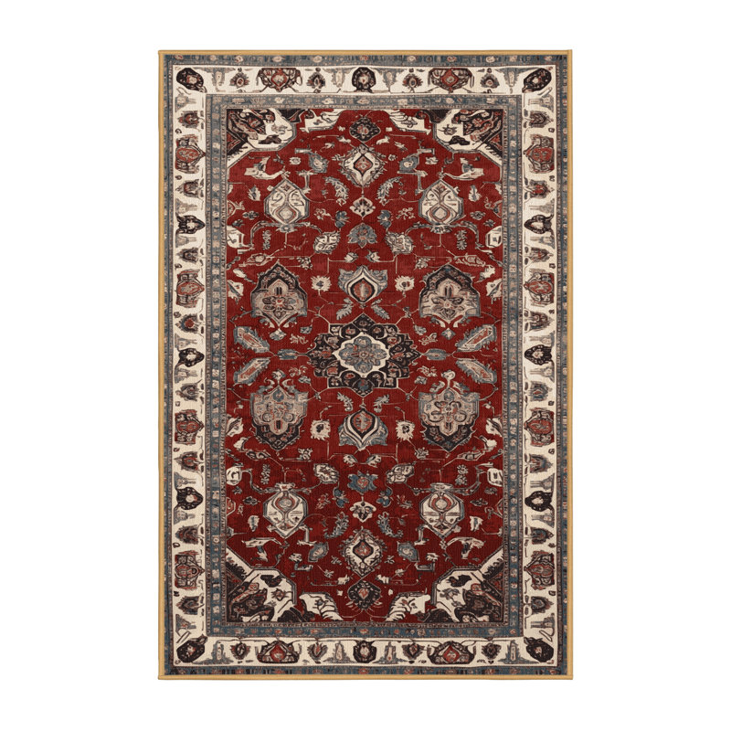 Machine Washable Persian Brown Area Rug