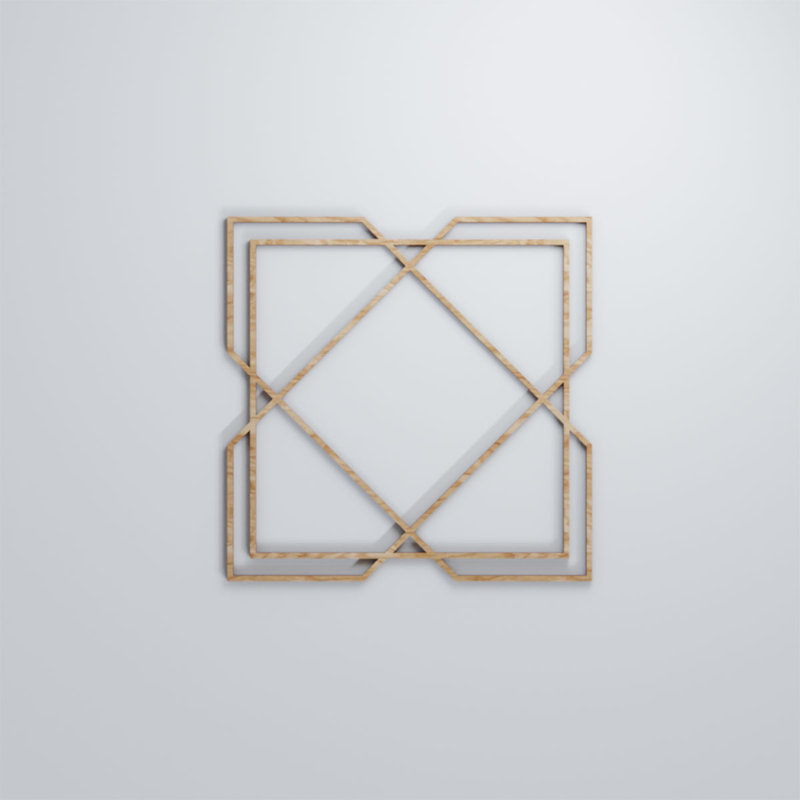 Panneaux muraux décoratifs en bois Kiowa, Noyer, H 11 3/8 po x l 11 3/8 po x P 3/8 po