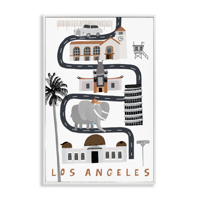 «Los Angeles Whimsical Travel City», estampe numérique, design par Carla Daly