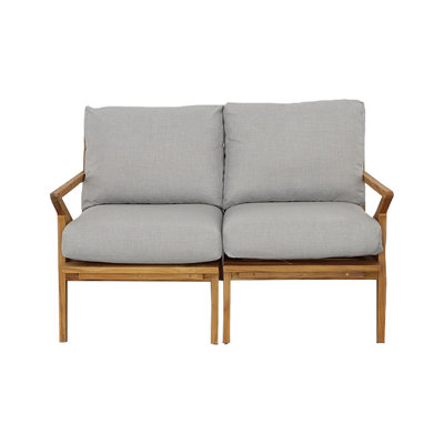 Hatteras 52'' Wide Outdoor Teak Loveseat with Cushions