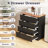 4 Drawer Dresser, Black Dresser Modern Storage Chest Of Drawers, Farmhouse Storage Cabinet Organizer With 4 Drawers For Living Room, Entryway, Hallway, Black-1917330712