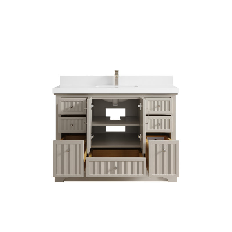 Alys 48'' Single Bathroom Vanity with Quartz Top