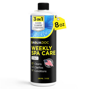 AquaDoc 3 in 1 Hot Tub Weekly Care - Concentrated Spa Water Conditioning Treatment to Help Reduce Residue, Improve Water Appearance, Enhance Comfort - Hot Tub Chemicals Made in USA - 8 oz