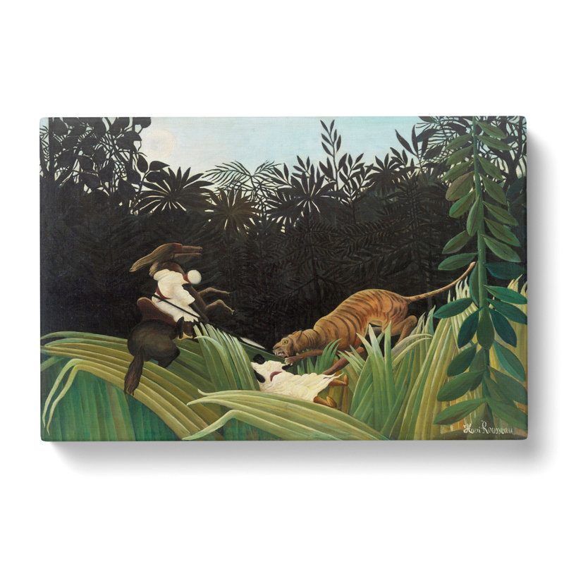 Scouts Attacked by Henri Rousseau - Wrapped Canvas Painting, 40cm H x 60cm W x 3cm D