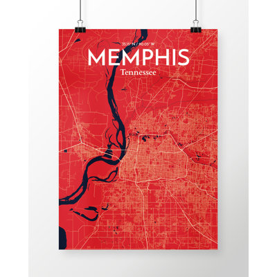 Memphis City Map - Graphic Art Print
