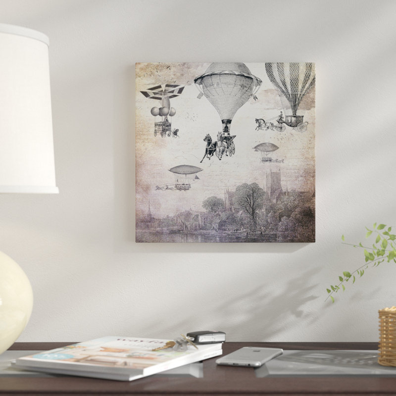«Carrilloons Over The City», impression sur toile, H 37 po x l 37 po x P 1,5 po, Toile tendue, Pas de tapis