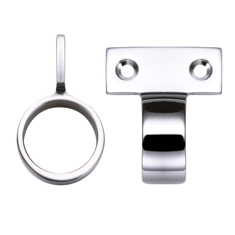 Vertical Fix Window Sash Ring, Polished Chrome