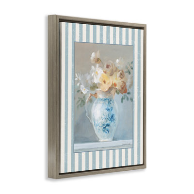 Bouquet d'héritage avec cadre flottant à rayures, design par Danhui Nai