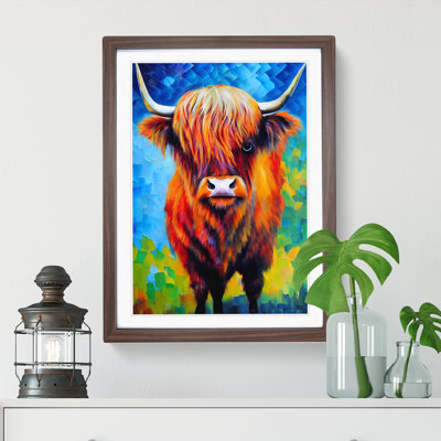 XV1022-516X Amazing Highland Cow - Single Picture Frame Painting