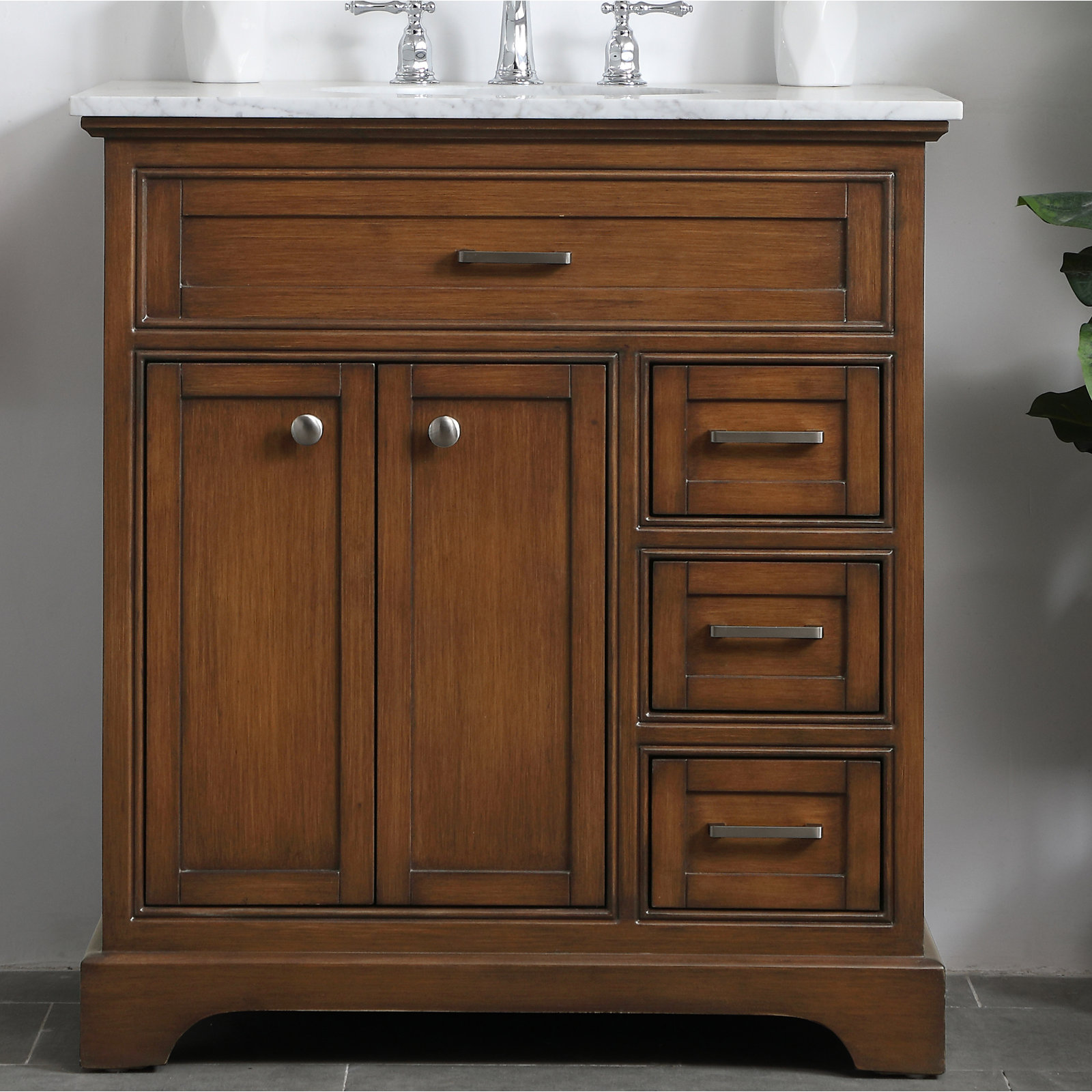 Hermes 32'' Single Bathroom Vanity, Teak