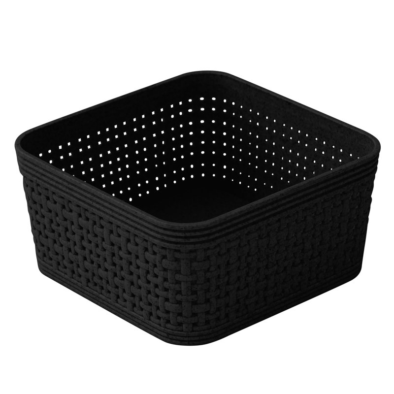 Simplify Plastic Baskets, Black