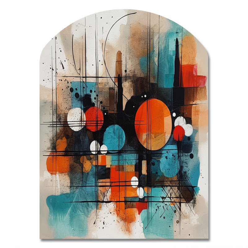 Hamblen - art mural abstrait géométrique en métal, sculpture murale asymétrique en métal, H 30 po x l 20 po x P 1 po