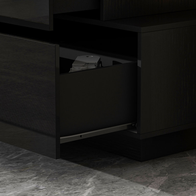 Kevonda 50.8'' W 6 - Drawer Dresser, Black