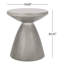 Table de bout légère en béton pour les espaces extérieurs - meuble d'appoint moderne