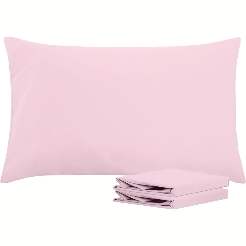 Taies d'oreiller en microfibre brossée Easy Care, Pink, Taie d’oreiller standard