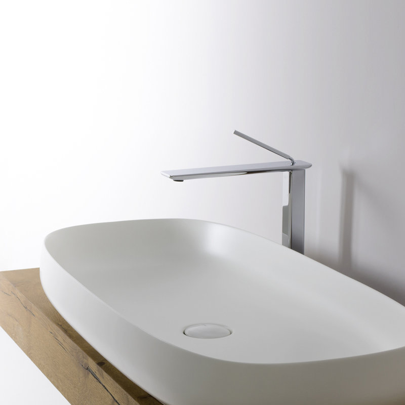 Seed 35.8'' L Bathroom Sink, Glossy White