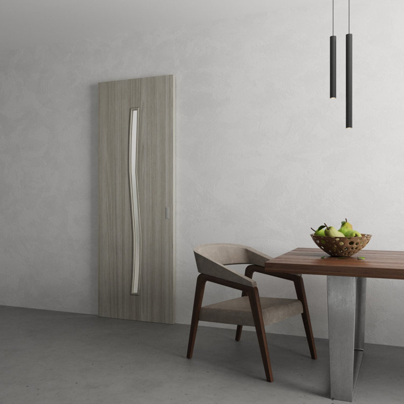 Grange cachée - ESSENTIAL 8002 - Portes en placage de bois - Ensemble coulissant Magic, Chêne Franko, 32 po x 80 po