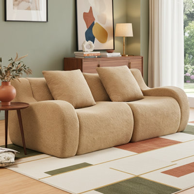 Canapé modulaire 82,7 po en tissu Teddy