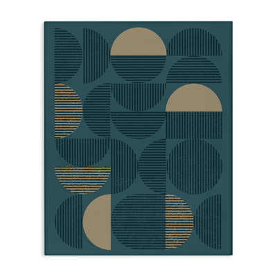 Art mural sur toile bleu et beige Deco Arches par Vision Studio