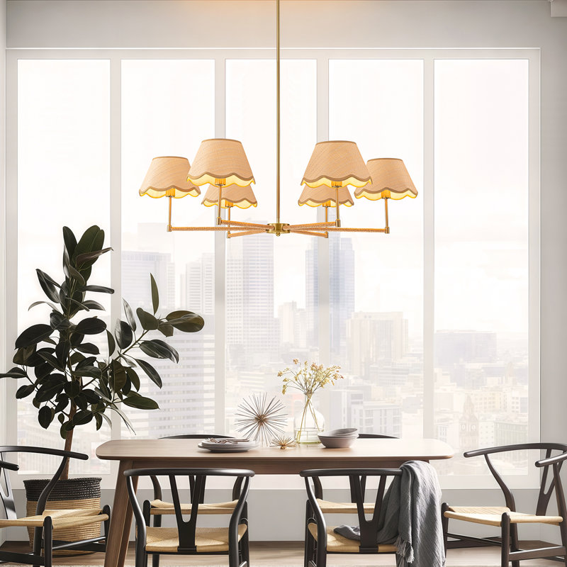  Lustre 6 lumières à la main Boho 