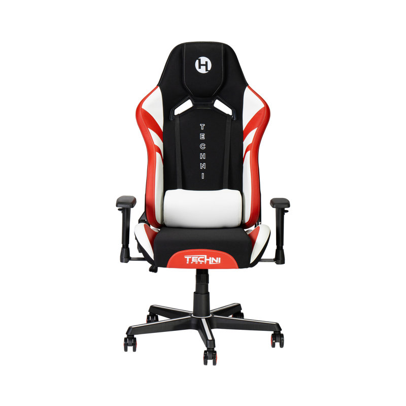 Sport F72 Echo Gaming Chair, Black/Red/White, Black