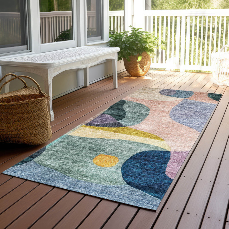 Tapis vert intérieur / extérieur lavable à la machine Chantille ACN1119, Tapis de couloir 2 pi 3 po x 7 pi 6 po