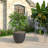 Owasso Tapered Round Pot Planter in Handmade MGO Clay Fiberstone - Indoor and Outdoor Use with Drain for Patio, Garden, Backyard, and Modern Home-1350687581-1350687582