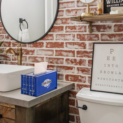 Iron Shipping Container Tissue Box Cover