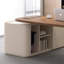 Bureaux rectangulaires en bois manufacturé brun-1417308487-1417308483