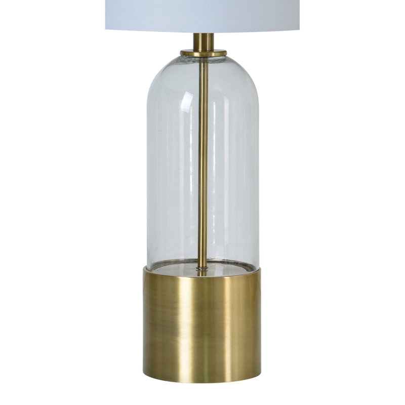 Ensemble de lampes de table en bronze / transparent 27,5 "Effa